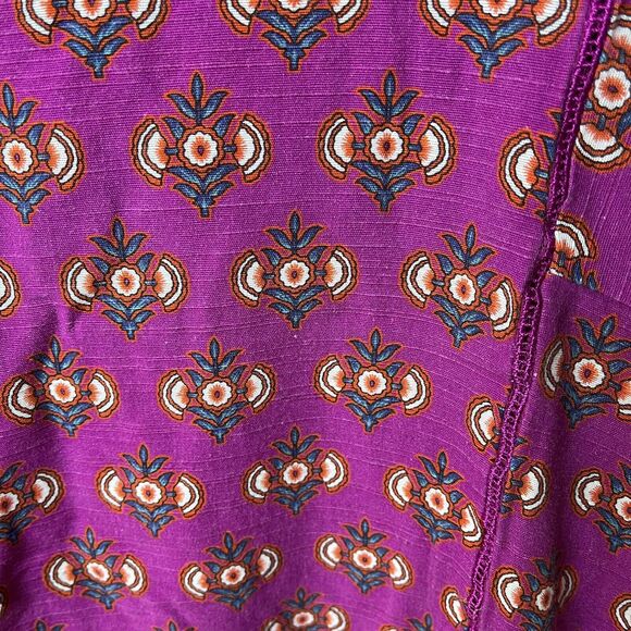 Khaadi Pakistani Cotton Pink Orange Design Tunic Size 12 Boho Traditional Floral - Picture 5 of 7